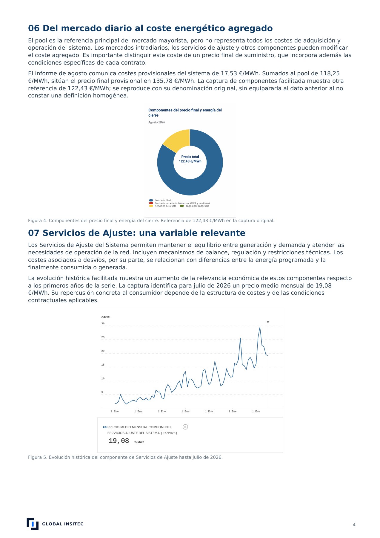 Página 4 del informe energético de agosto de 2026