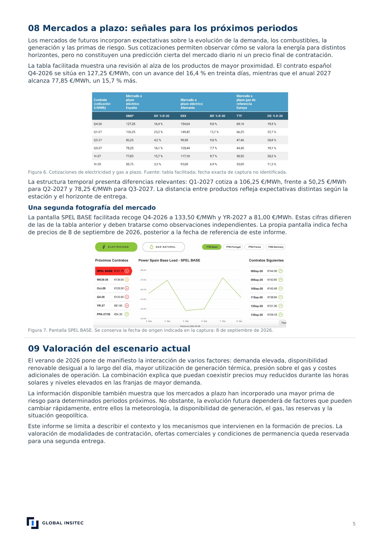 Página 5 del informe energético de agosto de 2026